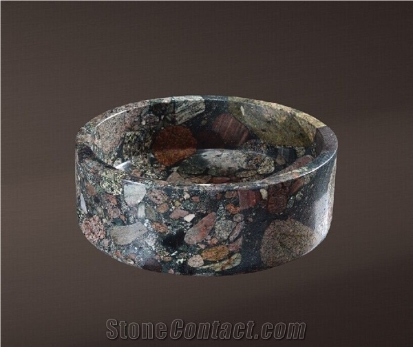 Four Season River Stone Sink Vanity Top Supplier in China