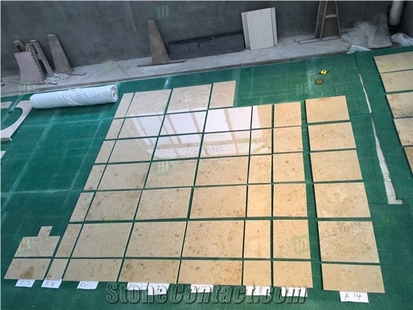 German Jura Beige Limestone Polished Tiles for Wall Cladding