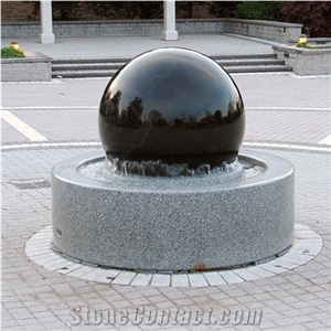 Granite Sphere Fountain Rolling Ball for Garden and Plaza