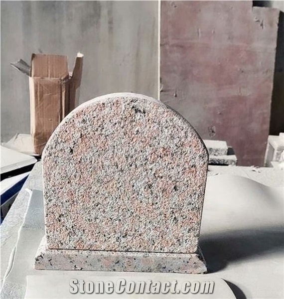 Grey Granite Bush Hammered Pet Headstone Tombstone Monument