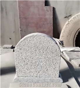 Grey Granite Bush Hammered Pet Headstone Tombstone Monument