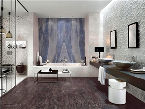 High-End Azul Macaubas Blue Quartzite Polished Slabs