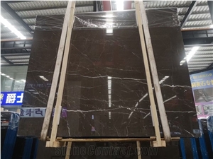 Imperial Golden Brown Marble Polished Slabs for Interior Use