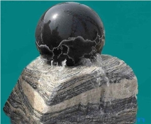 Limestone Stone Sphere Fountain Limestone Ball Fountain