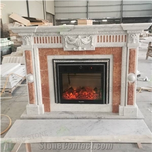 Marble Fireplace Carving Sculpture Mantel Fireplace