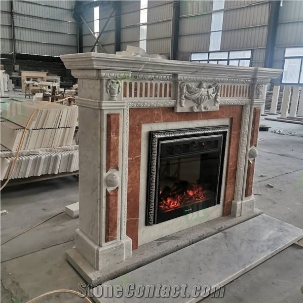 Marble Fireplace Carving Sculpture Mantel Fireplace
