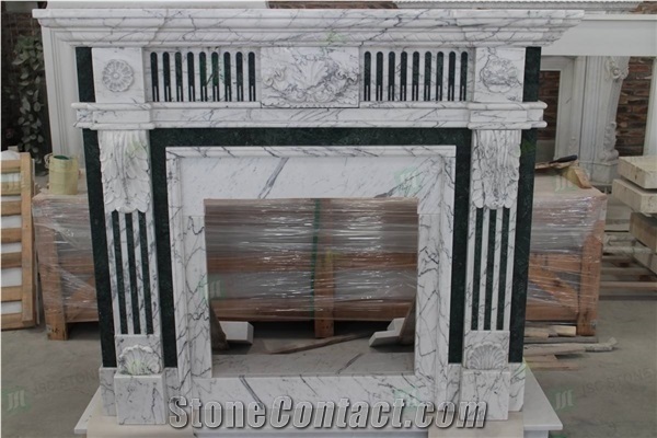 Marble Fireplace Carving Sculpture Mantel Fireplace