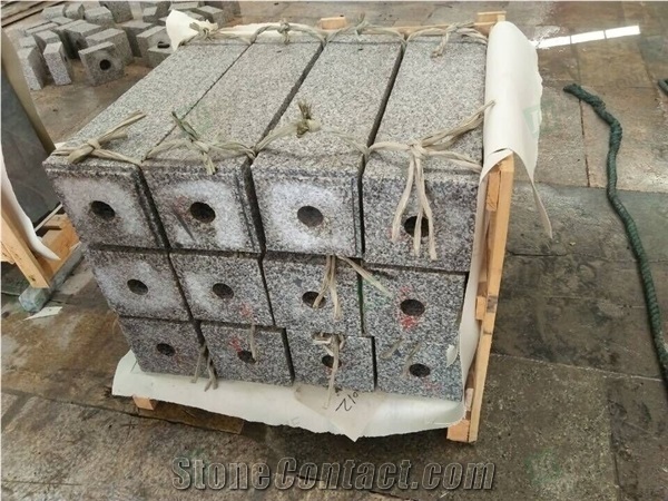 Outdoor G623 Gray Granite Square Pillars for Garden Use