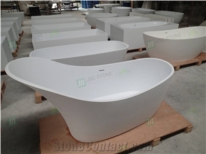 Pure Acrylic Solid Surface Bathroom Bathtub Customized