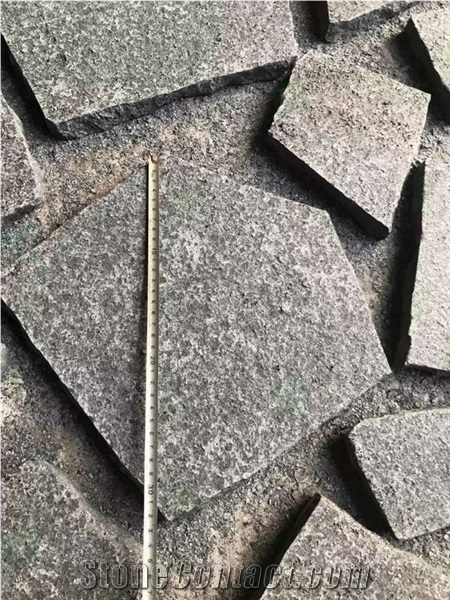 Random Size Black Basalt Stone G684 Flagstone Garden