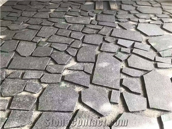 Random Size Black Basalt Stone G684 Flagstone Garden