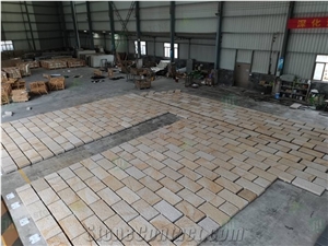 Rusty Gold Yellow Granite G682 Floor Tiles Paving Stone