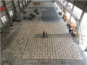 Rusty Gold Yellow Granite G682 Floor Tiles Paving Stone