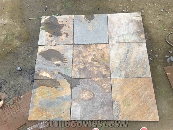 Rusty Multicolor Landscape Roof Slate Wall Cladding Tiles