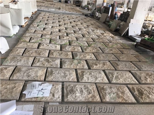 Rusy Gold Granite G682 Outdoor Mushroomed Wall Cladding