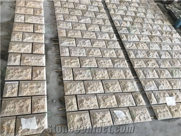 Rusy Gold Granite G682 Outdoor Mushroomed Wall Cladding