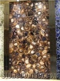 Semiprecious Stone Gemstone Yellow Agate Tile Slab
