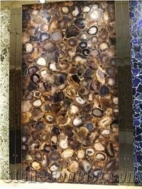 Semiprecious Stone Gemstone Yellow Agate Tile Slab