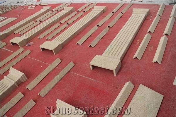 Yellow Outdoor Columns Armany Gold Sandstone Standing Pillar