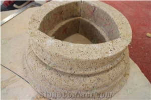 Yellow Outdoor Columns Armany Gold Sandstone Standing Pillar