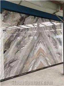 Bookmatched River Brown, Sea Wave Brown Marble