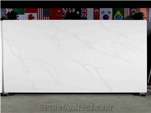 Calacatta Dorada White Quartz Slabs & Tiles
