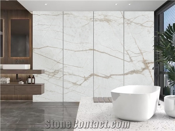 Calacatta White Gold Vein Marble Slabs,Wall Floor Tiles