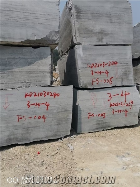 China Blue Grey Oak Wood Vein Marble Slabs Tiles,Decoration