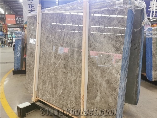 Dazzled Grey Marble Project Slab Tile
