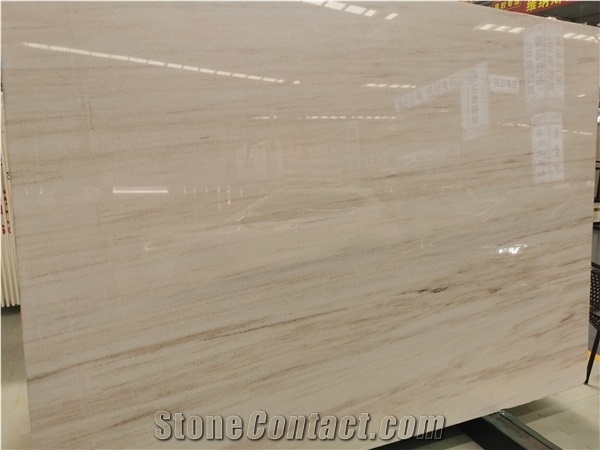 Eurasian White Wood Marble Slabs for Project