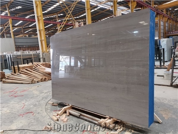 Italian Wood Grain Marble Wooden Gray Slab for Project