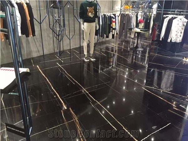 Marmo Nero Tunisi,Black Aziza，Lauren Black Gold Marble