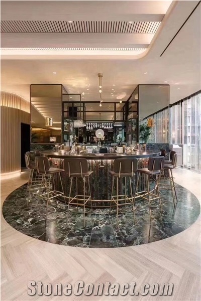 Prada Serpentine Green Marble Slabs for Vanity Tops