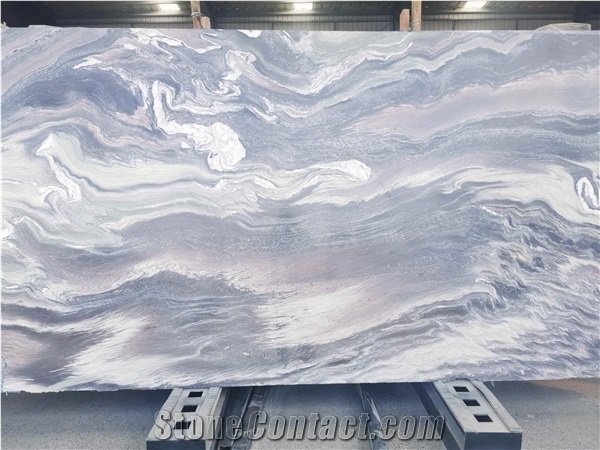 Purple Landscape Marble Slabs & Wall Tiles