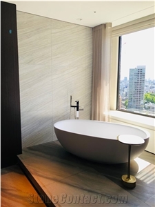 Snowsicle Lefkon Striped Greek White Wood Marble