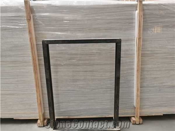 Snowsicle Lefkon Striped Greek White Wood Marble