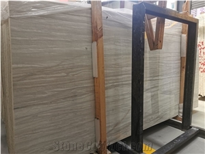 Snowsicle Lefkon Striped Greek White Wood Marble