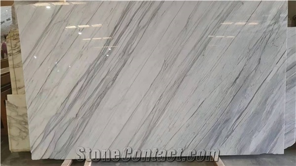Statuario Bianco Marble Slab for Project
