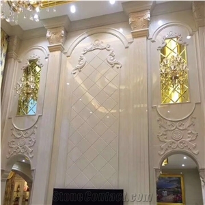 Turkey Light Pearl Manolya Beige White Magnolia Marble Slabs