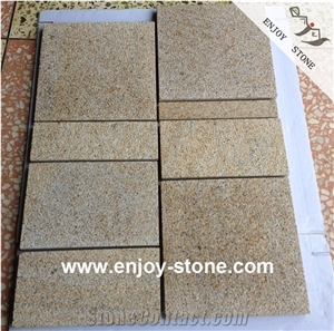 Bush Hammered,G682 Rustic/Golden Yellow,Flagstone Paver