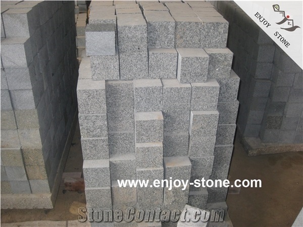 Flamed,G612 Green Granite, Cubes, Paving Stone,Decor