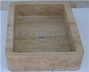 Farmer Sink 48 Beige Travertine Sinks