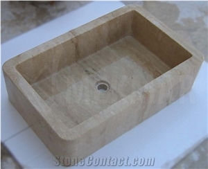 Farmer Sink 48 Beige Travertine Sinks