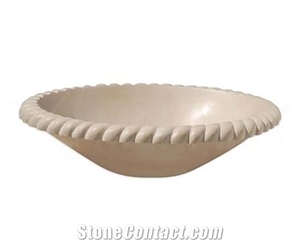 Vessel Sink Model 14 Travertine Round Sinks