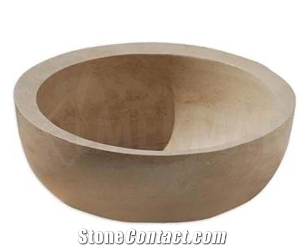 Vessel Sink Model 2 Travertine Round Sink
