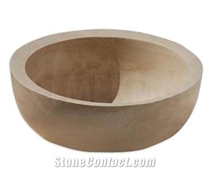 Vessel Sink Model 2 Travertine Round Sink