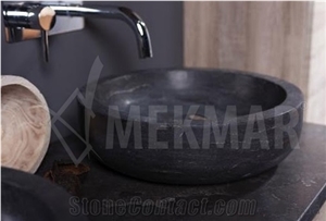 Vessel Sink Model 2 Travertine Round Sink