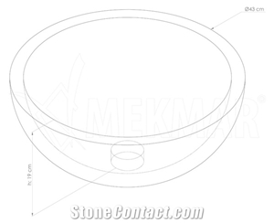 Vessel Sink Model 2 Travertine Round Sink