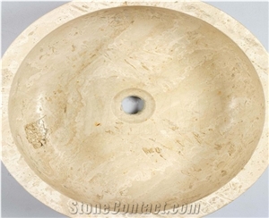 Vessel Sink Model 3 Travertine Round Sinks
