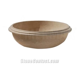 Vessel Sink Model 9 Bianco Ibiza Marble Round Sinks